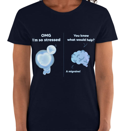"You know what would help?" Stressed Brain T Shirt, Women